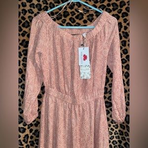 Maxi dress cute red lotus collection nwt